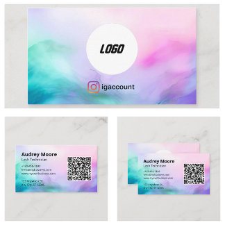 Modern Elegant Trendy Eyelash Beauty Salon Business Card