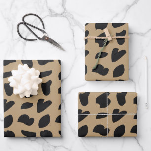 Modern Elegant Trendy Leopard Pattern  Wrapping Paper Sheet