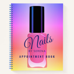 Modern elegant trendy nails salon appointment book