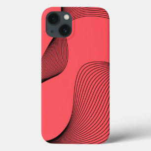 Modern, elegant, trendy, simple wavy illustration iPhone 13 case