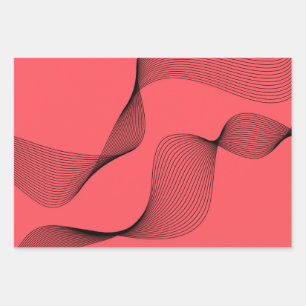 Modern, elegant, trendy, simple wavy illustration wrapping paper sheet