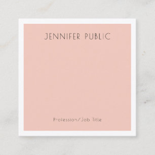 Modern Elegant Trendy Template Minimalist Design Square Business Card
