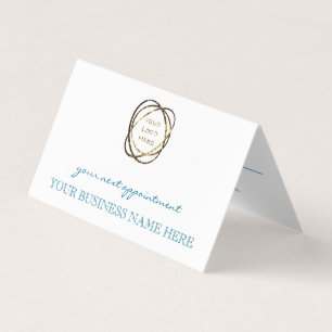 Modern Elegant Turquoise Custom Business Logo    Card