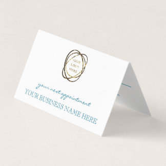 Modern Elegant Turquoise Custom Business Logo Card