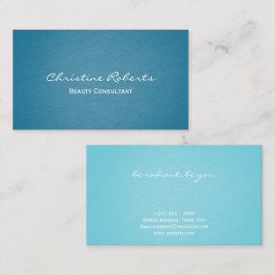 Modern Elegant Turquoise Teal Beauty Therapist Business Card