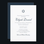 Modern   Elegant Typography Bar Mitzvah Invitation<br><div class="desc">Composed of elegant script and serif typography; All against a backdrop of white background. 

This is designed by Select Party Supplies,  exclusive for Zazzle.

Available here:
http://www.zazzle.com/selectpartysupplies</div>
