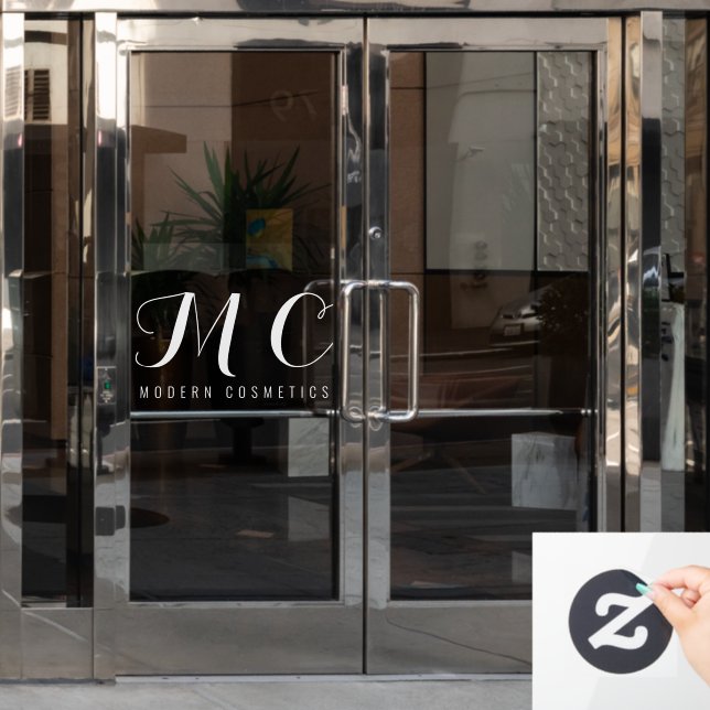 Modern Elegant Typography Company Monogram (Office Door)
