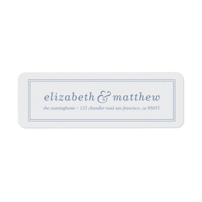 Modern Elegant Typography Framed Return Address (Front)