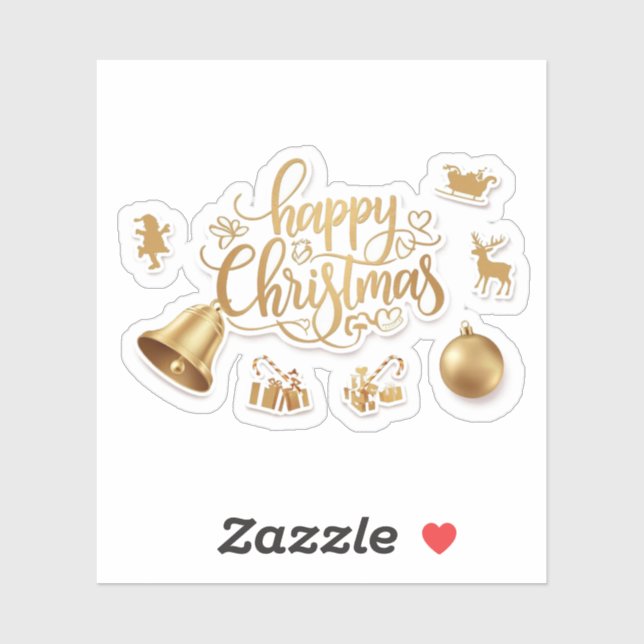 Modern elegant  typography happy christmas  (Sheet)