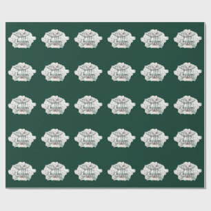 Modern elegant  typography happy christmas  wrapping paper