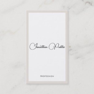 Modern Elegant Typography Minimalist Vertical Business Card