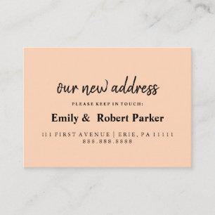 Modern Elegant Typography New Address Enclosure Ca Card