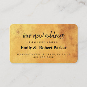 Modern Elegant Typography New Address Insert