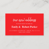 Modern Elegant Typography New Address Insert