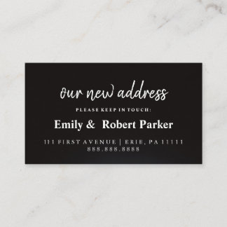 Modern Elegant Typography New Address Insert