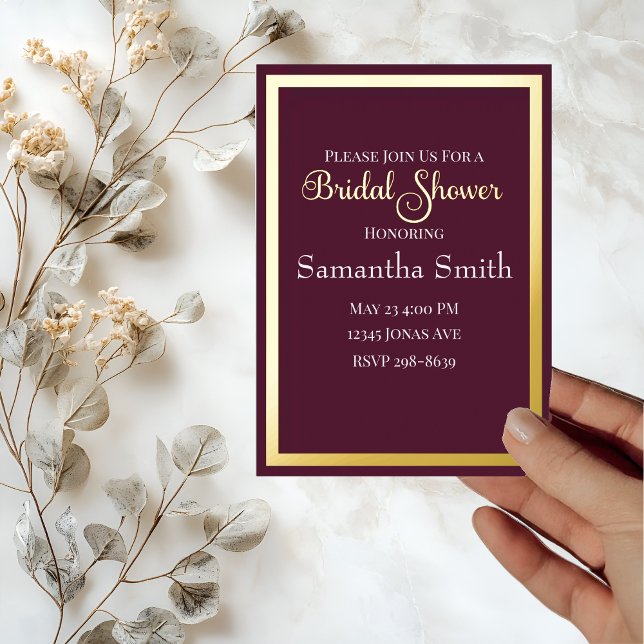 Modern Elegant Typography Purple Bridal Shower  (Creator Uploaded)