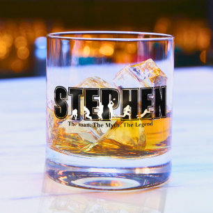 Modern Elegant Unique Football Sports  Whiskey Glass