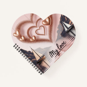 Modern Elegant Valentine’s Day Romantic Love Desig Notebook