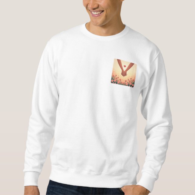 Modern Elegant Valentine’s Day Romantic Love Desig Sweatshirt (Front)