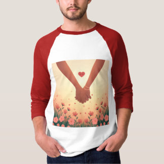 Modern Elegant Valentine’s Day Romantic Love Desig T-Shirt