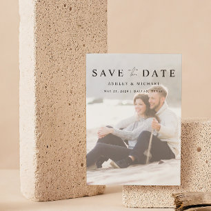 Modern Elegant Vellum Overlay 2 Photo Wedding Save The Date