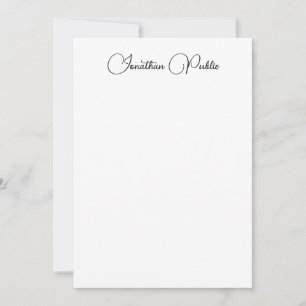 Modern Elegant Vertical Template Calligraphed Name