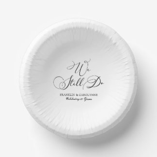 Modern Elegant Vow Renewal Anniversary Paper Plate