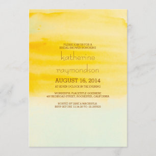 modern elegant watercolor bridal shower invite