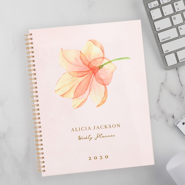 Modern elegant watercolor floral pink  planner (Creator Uploaded)
