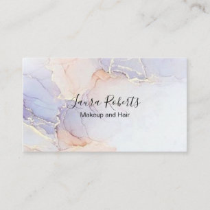 Modern Elegant Watercolor Green and Gold   Business Card
