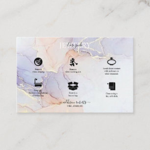 Modern Elegant Watercolor Green Jewellery Care Business Card