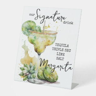 Modern Elegant Watercolor Signature Drink Sign