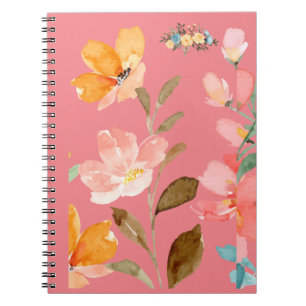 Modern Elegant Watercolor Spiral Notebook