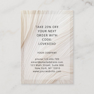 Modern Elegant Wave Discount Card