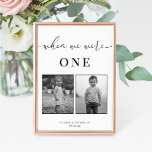 Modern Elegant Wedding Age Table Number Card