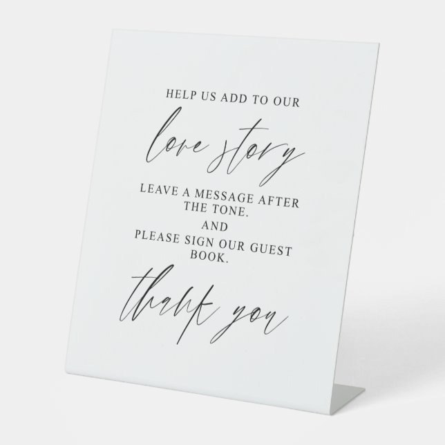 Modern Elegant Wedding Audio Guestbook Sign  (Front)
