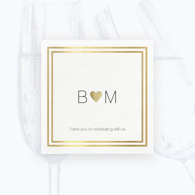 modern / elegant wedding celebration party napkin (Creator Uploaded)