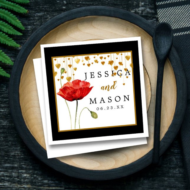 Modern Elegant Wedding Cocktail Napkins (Creator Uploaded)