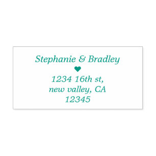 Modern Elegant Wedding Couple Name Return Address Self-inking Stamp