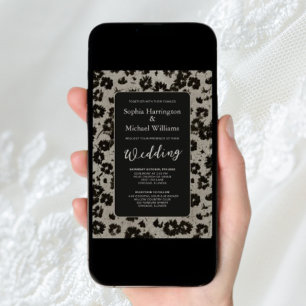 Modern Elegant Wedding Digital Invite QR Code