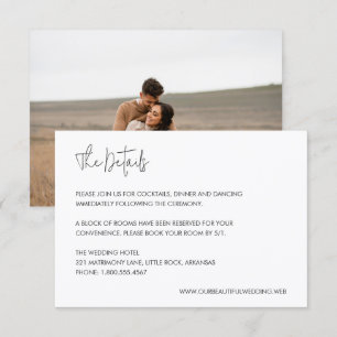Modern Elegant Wedding Enclosure Card