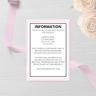 Modern Elegant Wedding Enclosure Card