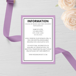 Modern Elegant Wedding Enclosure Card