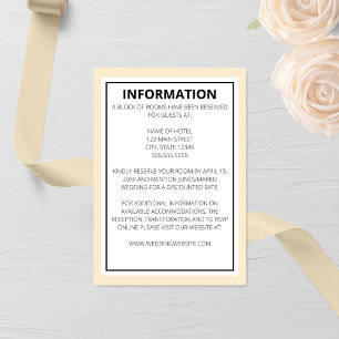 Modern Elegant Wedding Enclosure Card