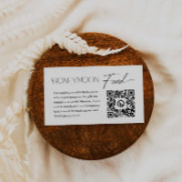 Modern Elegant Wedding Honeymoon Fund QR Code