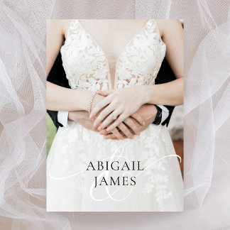 Modern elegant wedding invitation
