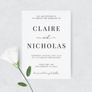 Modern Elegant Wedding Invitation