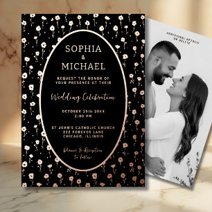 Modern Elegant Wedding Invitation Photo Template