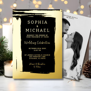 Modern Elegant Wedding Invitation Photo Template