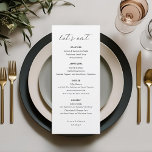 Modern Elegant Wedding Menu<br><div class="desc">Custom-designed wedding menu featuring elegant hand calligraphy with modern simple design.</div>